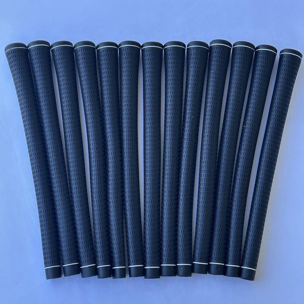 13PCs Golf Grip 60R Rubber Anti-slip Standard ~48g Black NEW